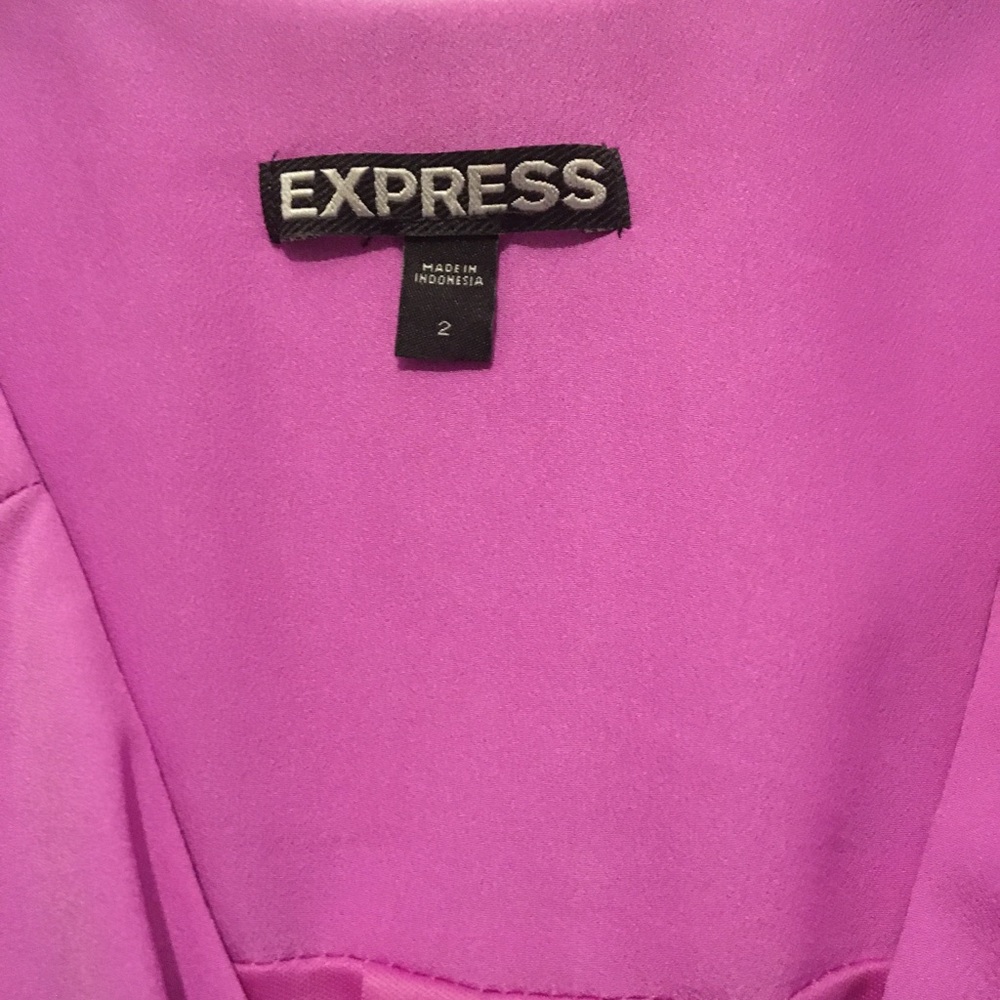 Express Ruffled Zip Front Romper - Picture 6 of 7